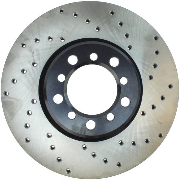 Stoptech - StopTech Sport Cross Drilled Brake Rotor; Front Left