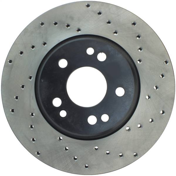 Stoptech - StopTech Sport Cross Drilled Brake Rotor; Front Left