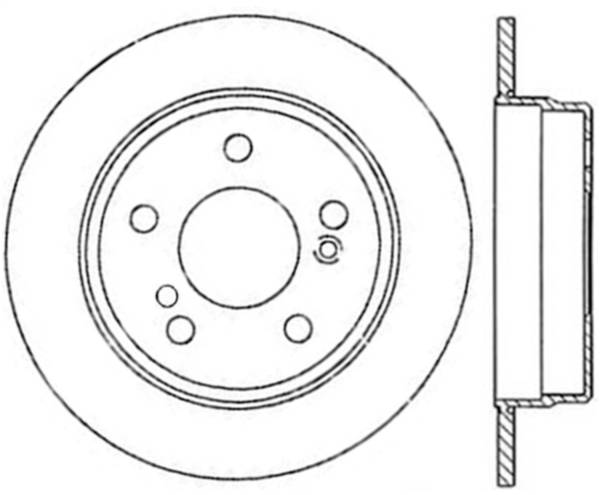 Stoptech - StopTech Sport Cross Drilled Brake Rotor; Rear Right