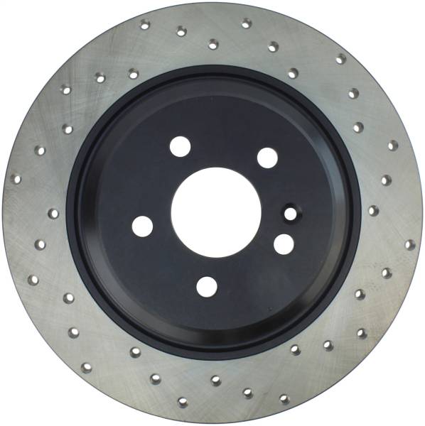 Stoptech - StopTech Sport Cross Drilled Brake Rotor; Rear Left