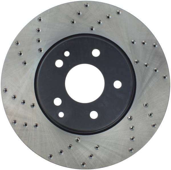 Stoptech - StopTech Sport Cross Drilled Brake Rotor; Front Right