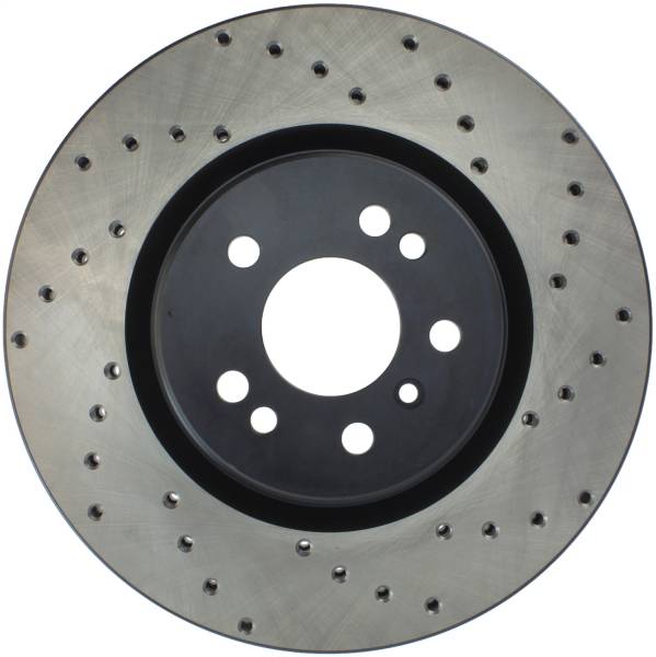 Stoptech - StopTech Sport Cross Drilled Brake Rotor; Front Left