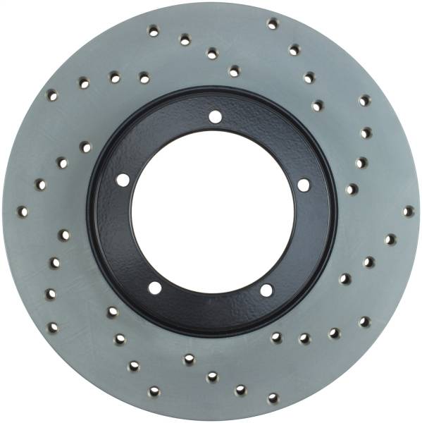 Stoptech - StopTech Sport Cross Drilled Brake Rotor; Front Left