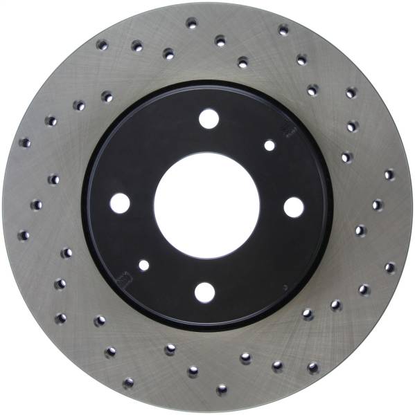 Stoptech - StopTech Sport Cross Drilled Brake Rotor Front Left 128.39027L