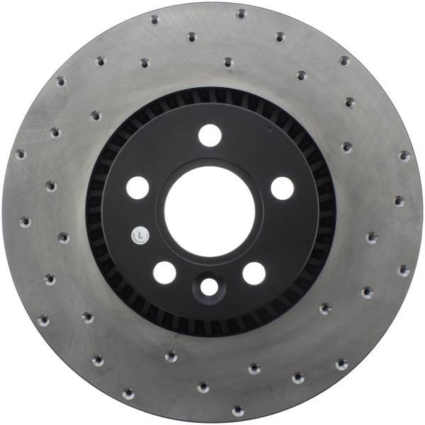 Stoptech - StopTech Sport Cross Drilled Brake Rotor; Front Left