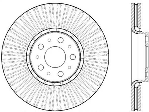 Stoptech - StopTech Sport Cross Drilled Brake Rotor Front Left 128.39048L