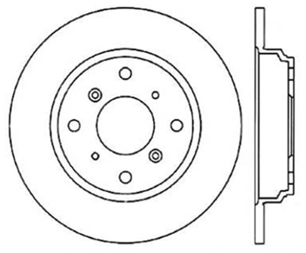 Stoptech - StopTech Sport Cross Drilled Brake Rotor Rear Left 128.40016L