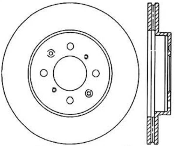 Stoptech - StopTech 90-01 Integra (EXC Type R) / 90-05 Honda Civic Cross Drilled Left Front Rotor - 128.40021L