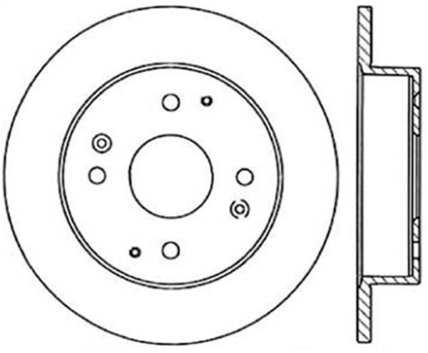Stoptech - StopTech Sport Cross Drilled Brake Rotor Rear Left 128.40024L