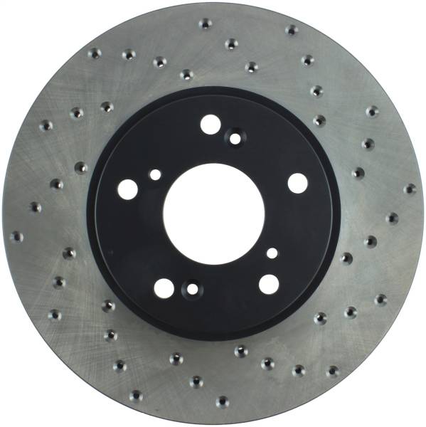 Stoptech - StopTech 06-08 Civic GX / 02-04 CR-V / 98-02 Honda Accord V6 / 03-07 Accord 4 cyl/V6 MT Drilled Lef - 128.40036L