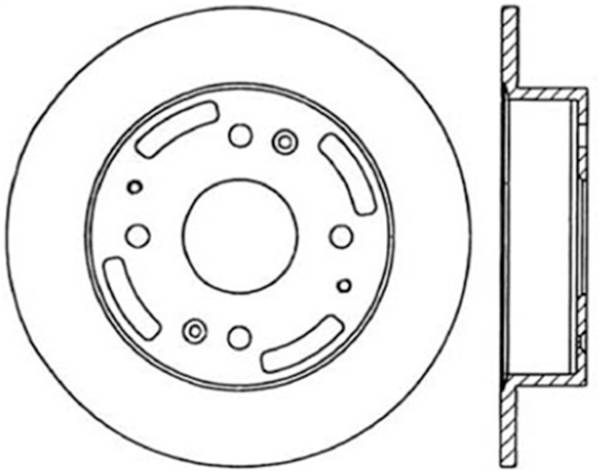 Stoptech - StopTech Sport Cross Drilled Brake Rotor Rear Left 128.40041L