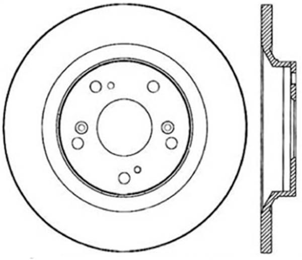 Stoptech - StopTech 00-09 Honda S2000 Drilled Left Rear Rotor - 128.40050L