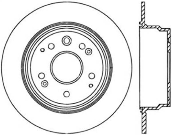 Stoptech - StopTech Sport Cross Drilled Brake Rotor Rear Left 128.40052L