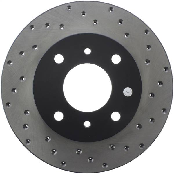 Stoptech - StopTech Sport Cross Drilled Brake Rotor Front Left 128.42041L