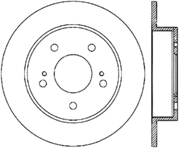 Stoptech - StopTech Sport Cross Drilled Brake Rotor Rear Left 128.42062L