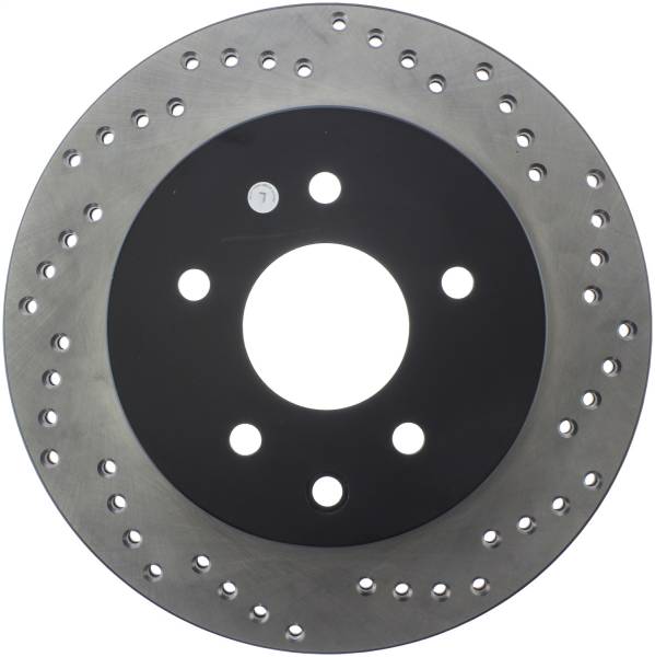 Stoptech - StopTech Sport Cross Drilled Brake Rotor Rear Left 128.42072L