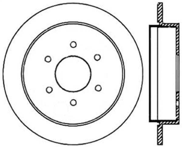 Stoptech - StopTech Sport Cross Drilled Brake Rotor Rear Left 128.42081L