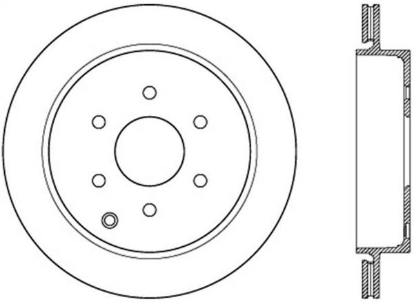 Stoptech - StopTech Sport Cross Drilled Brake Rotor Rear Left 128.42113L