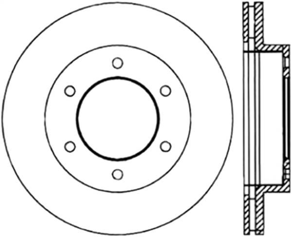 Stoptech - StopTech Sport Cross Drilled Brake Rotor Front Right 128.43018R