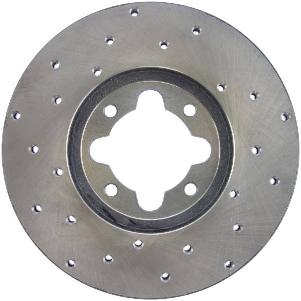 Stoptech - StopTech Sport Cross Drilled Brake Rotor Front Left 128.44017L