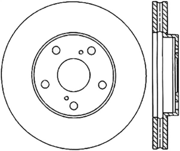 Stoptech - StopTech Sport Cross Drilled Brake Rotor Front Right 128.44079R