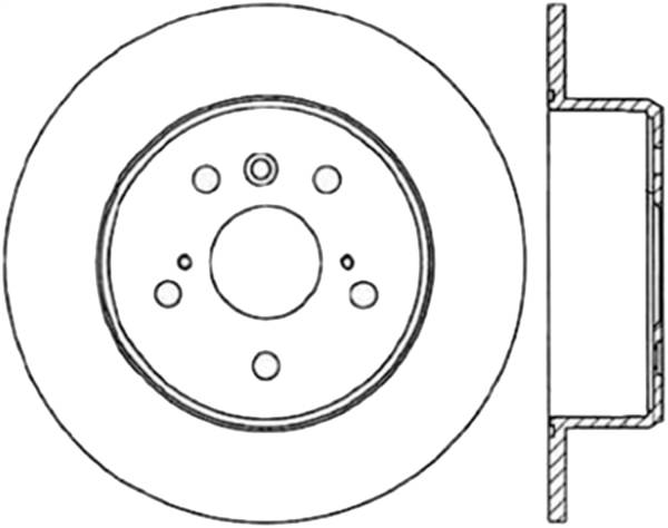 Stoptech - StopTech Sport Cross Drilled Brake Rotor Rear Left 128.44080L