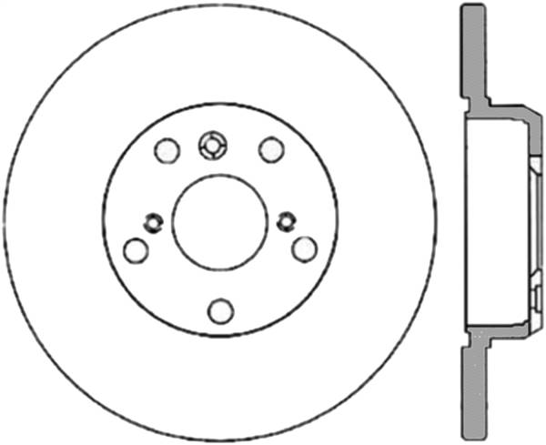 Stoptech - StopTech Sport Cross Drilled Brake Rotor Rear Left 128.44089L