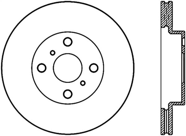 Stoptech - StopTech Sport Cross Drilled Brake Rotor Front Right 128.44143R