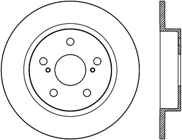 Stoptech - StopTech Sport Cross Drilled Brake Rotor Rear Left 128.44179L