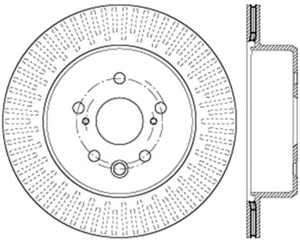 Stoptech - StopTech Lexus 13-15 GS350/14-15 IS350/13-15 GS350H/15 RC350 Left Rear Drilled Sport Brake Rotor - 128.44189L