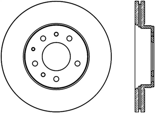 Stoptech - StopTech Sport Cross Drilled Brake Rotor Front Right 128.45063R