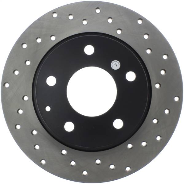 Stoptech - StopTech Sport Cross Drilled Brake Rotor Rear Left 128.45081L