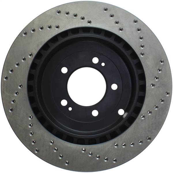 Stoptech - StopTech 08 Mitsubishi Evo AWD Drilled Right Rear Rotor - 128.46075R