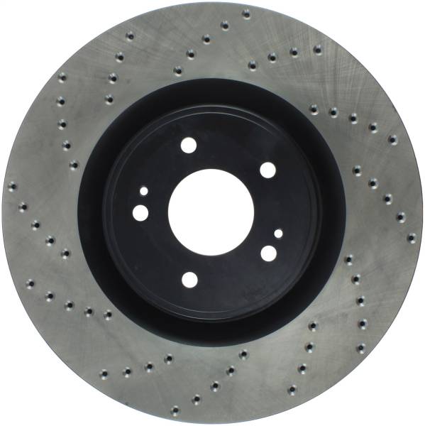 Stoptech - StopTech 08-16 Mitsubishi Lancer Sport Drilled Right Front Rotor - 128.46076R