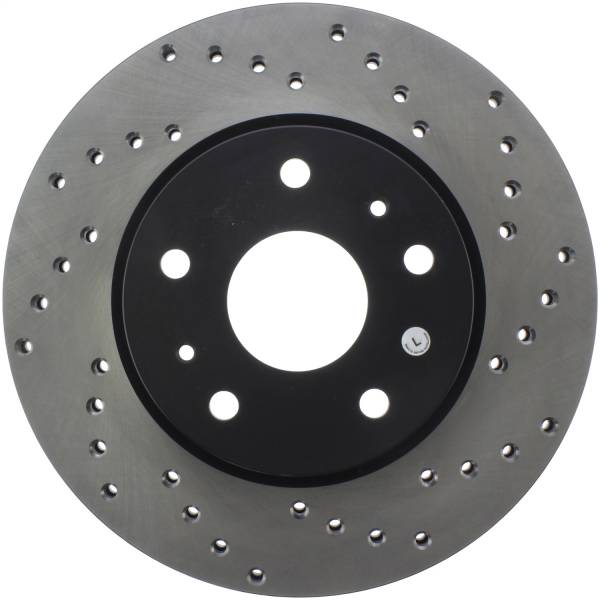 Stoptech - StopTech Sport Cross Drilled Brake Rotor Front Left 128.48012L