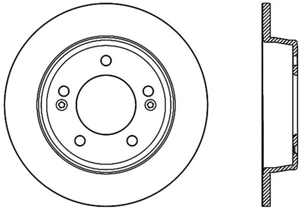 Stoptech - StopTech 15-17 Hyundai Elantra Drilled Left Rear Rotor - 128.51043R