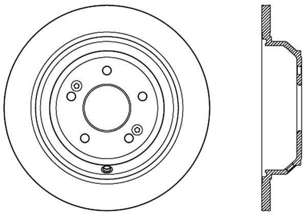 Stoptech - StopTech Sport Cross Drilled Brake Rotor Rear Left 128.51045L