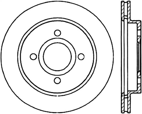 Stoptech - StopTech Sport Cross Drilled Brake Rotor Rear Left 128.61050L