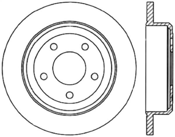 Stoptech - StopTech Sport Cross Drilled Brake Rotor Rear Left 128.61052L