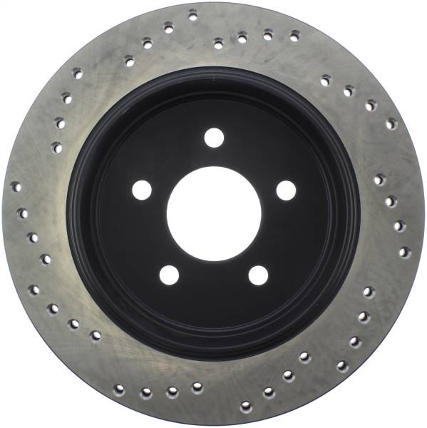 Stoptech - StopTech Sport Cross Drilled Brake Rotor Rear Left 128.61073L