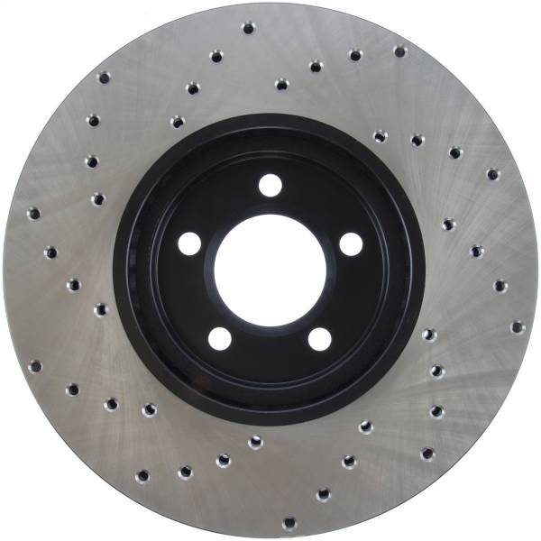 Stoptech - StopTech Sport Cross Drilled Brake Rotor; Front Left