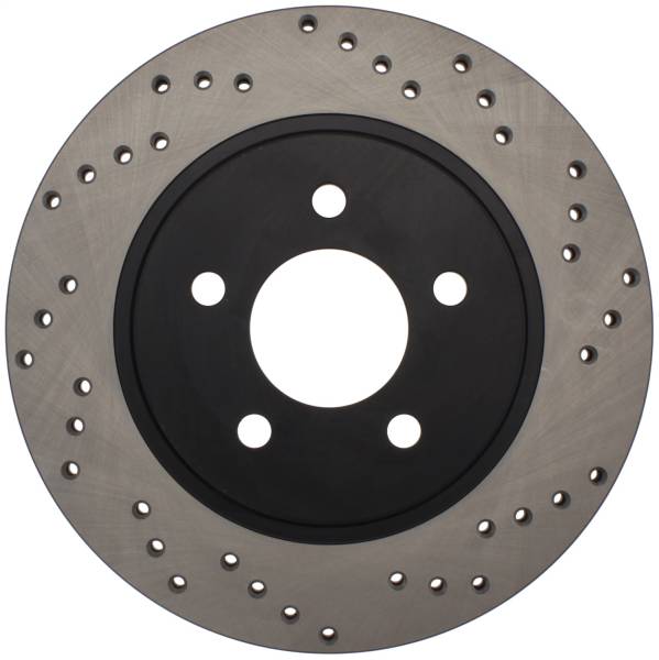 Stoptech - StopTech 05-10 Ford Mustang V6/4.0L / GT V8/4.6L Cross Drilled Right Rear Rotor - 128.61087R