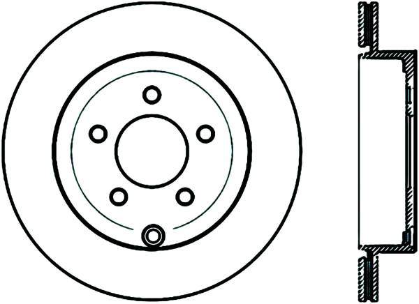 Stoptech - StopTech Sport Cross Drilled Brake Rotor Rear Left 128.61091L