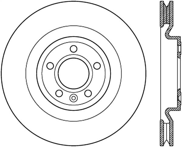 Stoptech - StopTech 12-13 Ford Mustang GT 5.0L V8 Drilled Left Front Rotor - 128.61098L