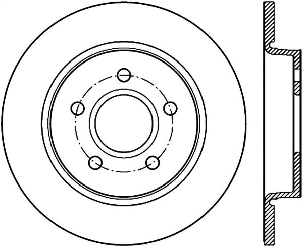 Stoptech - StopTech 13 Ford Focus ST Drilled Right Rear Rotor - 128.61099R