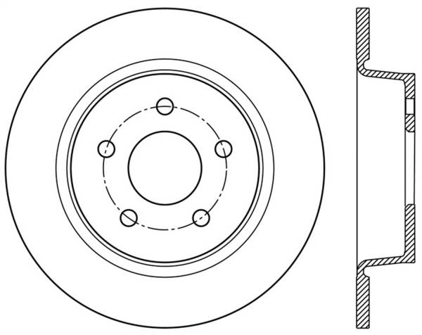 Stoptech - StopTech Sport Cross Drilled Brake Rotor Rear Left 128.61101L