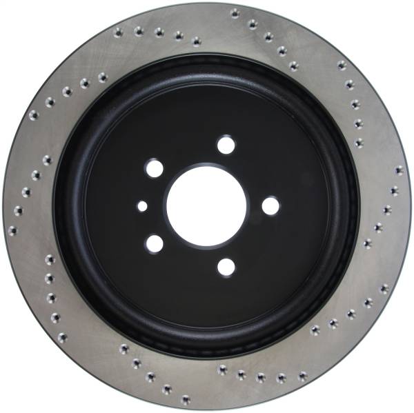 Stoptech - StopTech Premium High Carbon 13-14 Ford Mustang/Shelby GT500 Right Rear Disc Drilled Brake Rotor - 128.61105R