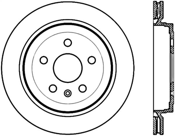 Stoptech - StopTech Sport Cross Drilled Brake Rotor Rear Left 128.62105L