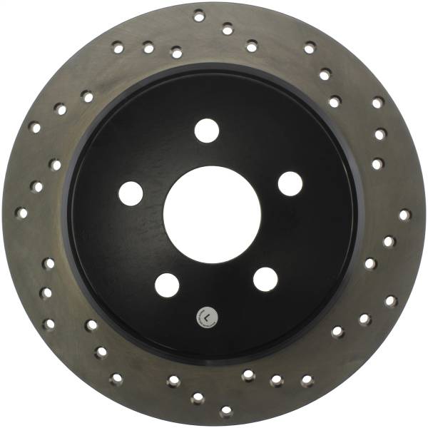 Stoptech - StopTech Sport Cross Drilled Brake Rotor Rear Left 128.63054L