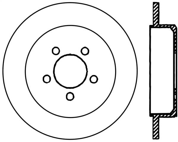 Stoptech - StopTech Sport Cross Drilled Brake Rotor Rear Left 128.63057L